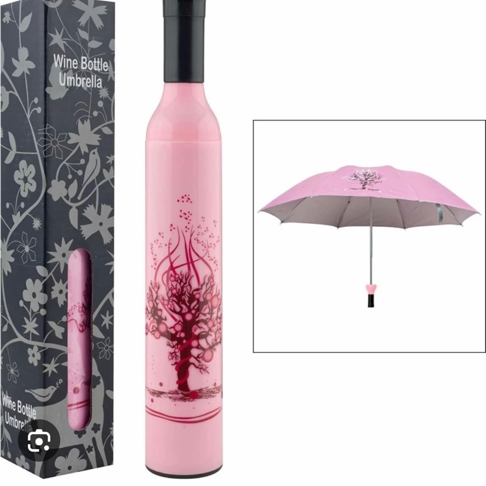 Pink wine Bottle Umbrella